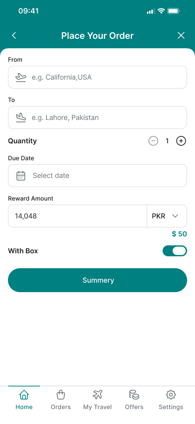 place your order 2